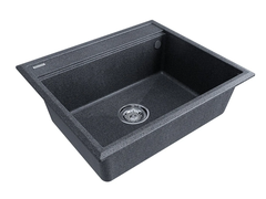 Мойка кухонная Paulmark Stepia-590 PM115951-DG, 59 х 51 см, кварцевая, графит