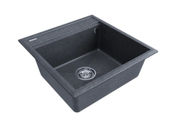 Мойка кухонная Paulmark Stepia-500 PM115051-DG, 50 х 51 см, кварцевая, графит