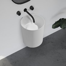 Раковина Abber Stein AS2624, 40 см, подвесная, искусственный камень, цвет белый матовый