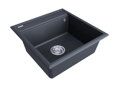 Мойка кухонная Paulmark Stepia-500 PM115051-AN, 50 х 51 см, кварцевая, антрацит