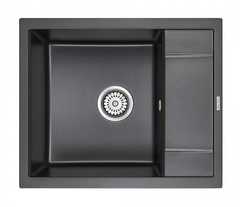 Мойка кухонная Paulmark Optimum PM216050-BL, 60 см, кварцевая, черный