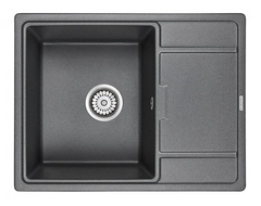 Мойка кухонная Paulmark Flugen PM216550-DG, 65 см, кварцевая, графит