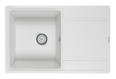 Мойка кухонная Paulmark Flugen PM217850-WH, 78 см, кварцевая, белый