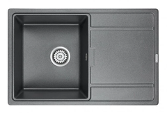 Мойка кухонная Paulmark Flugen PM217850-DG, 78 см, кварцевая, графит
