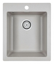 Мойка кухонная Paulmark Kante PM104249-GR, 41.5 см, кварцевая, серый