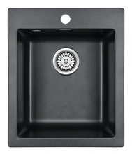 Мойка кухонная Paulmark Kante PM104249-BL, 41.5 см, кварцевая, черный