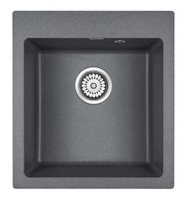 Мойка кухонная Paulmark Kante PM104651-DG, 46.5 см, кварцевая, графит