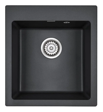 Мойка кухонная Paulmark Kante PM104651-BL, 46.5 см, кварцевая, черный