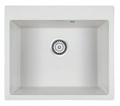 Мойка кухонная Paulmark Kante PM106052-WH, 60 см, кварцевая, белый