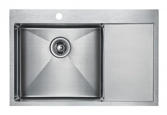 Мойка кухонная Paulmark Elde PM807851-BSL/R, 78 см, брашированная нержавеющая сталь, левая/правая