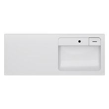 Раковина Am.Pm X-Joy 120 см, для установки со стиральной машиной, литьевой мрамор, белый глянцевый, M85AWPL1201WG/M85AWPR1201WG