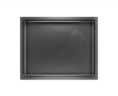 Мойка кухонная Paulmark Next-Skew-540, PM885444-GM, вороненая сталь