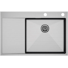 Мойка кухонная Paulmark Kroner-Pro, PM777851-BSR/L, чаша справа/слева, брашированная нержавеющая сталь