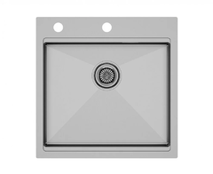 Мойка кухонная Paulmark Kroner-Pro, PM705151-BS, 51 х 51 см, брашированная нержавеющая сталь