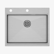 Мойка кухонная Paulmark Brim-Pro PM705951-BS, 59 х 51 см, брашированная нержавеющая сталь