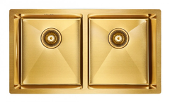 Мойка кухонная Paulmark Twin PM237844-BG, 78 см, брашированное золото