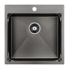 Мойка кухонная Paulmark Kroner PM215151-GM, 51 см, вороненая сталь