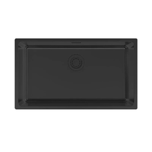 Мойка кухонная Paulmark Yuni YU76-MBN, 76 см, нержавеющая сталь, PVD покрытие, цвет черный матовый