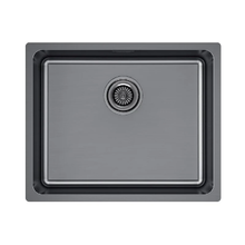 Мойка кухонная Paulmark Yuni YU54-GM, 54 см, нержавеющая сталь, PVD покрытие, цвет вороненая сталь