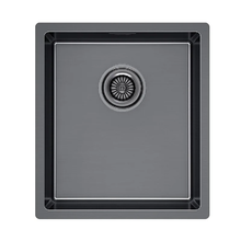 Мойка кухонная Paulmark Yuni YU39-GM, 39 см, нержавеющая сталь, PVD -покрытие, цвет вороненая сталь