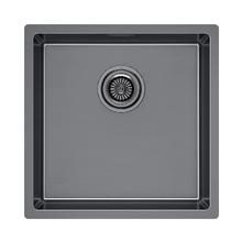 Мойка кухонная Paulmark Lassan LA44-GM, 44 см, нержавеющая сталь, PVD покрытие, цвет вороненая сталь