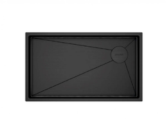 Мойка кухонная Paulmark Next-Skew-740, PM887444-GM, вороненая сталь