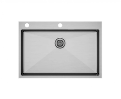 Мойка кухонная Paulmark Vast-Edge, PM777551-BS, 75 см, брашированная нержавеющая сталь