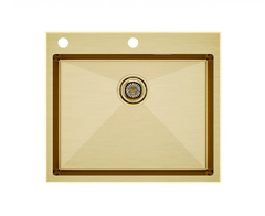 Мойка кухонная Paulmark Brim Edge, PM775951-BG, брашированное золото