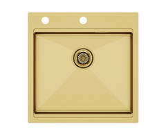 Мойка кухонная Paulmark Kroner-Pro, PM705151-BG, брашированное золото
