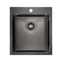 Мойка кухонная Paulmark Favor PM214551-GM, 45 см, вороненая сталь