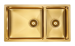 Мойка кухонная Paulmark Axel PM227844-BG, 78 см, брашированное золото