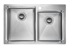 Мойка кухонная Paulmark Helfer PM237851-BS, 78 см, брашированная нержавеющая сталь