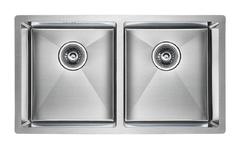 Мойка кухонная Paulmark Twin PM237844-BS, 78 см, брашированная нержавеющая сталь