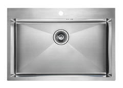 Мойка кухонная Paulmark Vast PM217551-BS, 75 см, брашированная нержавеющая сталь