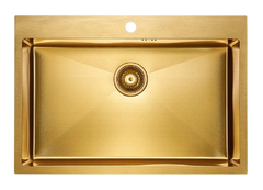 Мойка кухонная Paulmark Vast PM217551-BG, 75 см, брашированное золото