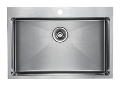 Мойка кухонная Paulmark Saar PM807551-BS, 75 см, брашированная нержавеющая сталь