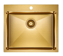 Мойка кухонная Paulmark Brim PM215951-BG, 59 см, брашированное золото