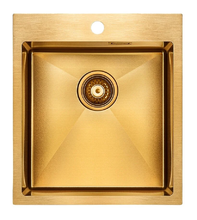 Мойка кухонная Paulmark Neckar PM804551-BG, 45 см, брашированное золото