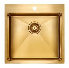 Мойка кухонная Paulmark Velten PM905151-BG, 51 см, брашированное золото