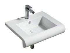 Раковина Azario 60.5 см подвесная, с переливом, 1 отверстие, белый, AZ-40032-605