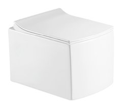 Подвесной безободковый унитаз Azario, крышка микролифт, белый, AZ0048