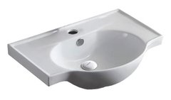 Раковина Azario 64.5 см подвесная, с переливом, 1 отверстие, белый, TEO-60