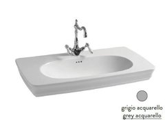 Раковина ArtCeram Civitas CIL002 34 00, подвесная, цвет grey acquarello (серый), 90 х 50 х 18 см