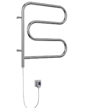 Полотенцесушитель электрический Terminus F-образный, 4620768883880, ширина 50 см, высота 60 см, поворотный, цвет хром