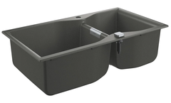 Мойка кухонная из искусственного гранита Grohe K700, 31658AT0, 90 x 50 см, с корзинчатым фильтром и донным клапаном, серый гранит