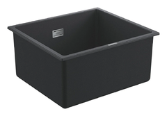 Мойка кухонная из искусственного гранита Grohe K700U 31653AP0, 45,7 x 40 см, с корзинчатым вентилем и сливным гарнитуром, черный гранит