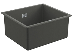 Мойка кухонная из искусственного гранита Grohe K700U 31653AT0, 45,7 x 40 см, с корзинчатым вентилем и сливным гарнитуром, серый гранит