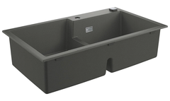 Мойка кухонная из искусственного гранита Grohe K500, 31649AT0, 86 x 50 см, с корзинчатым фильтром и донным клапаном, серый гранит