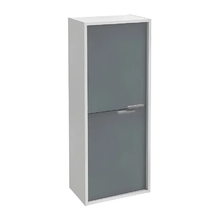 Шкаф-пенал Jacob Delafon Vivienne EB1665-J5-J54, 40 см, подвесной, ручки хром, корпус белый блестящий, фасад серый матовый