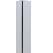 Шкаф-пенал Allen Brau Activity 1.34002.WM/1.34001.WM, 35 см, с LED подсветкой, подвесной, левый/правый, белый матовый/черный браш